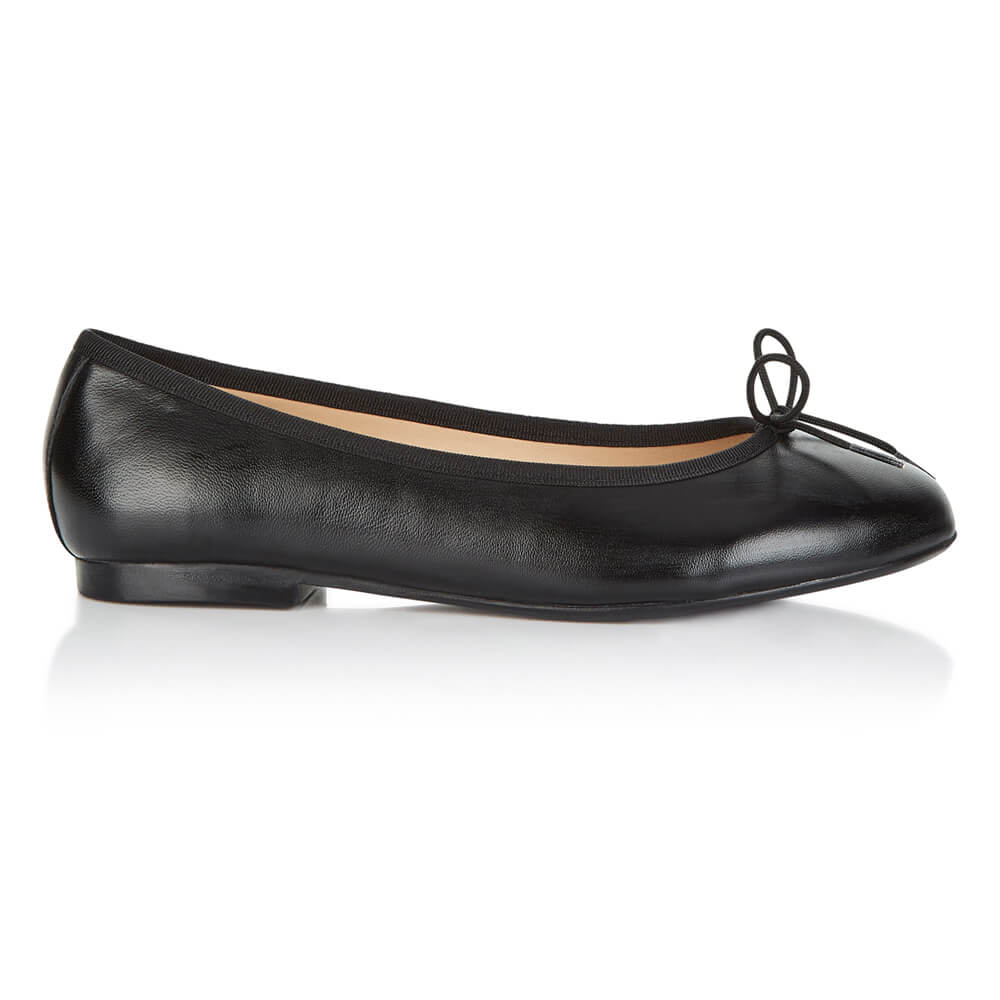 Amelie Black Leather (AML01) | French Sole