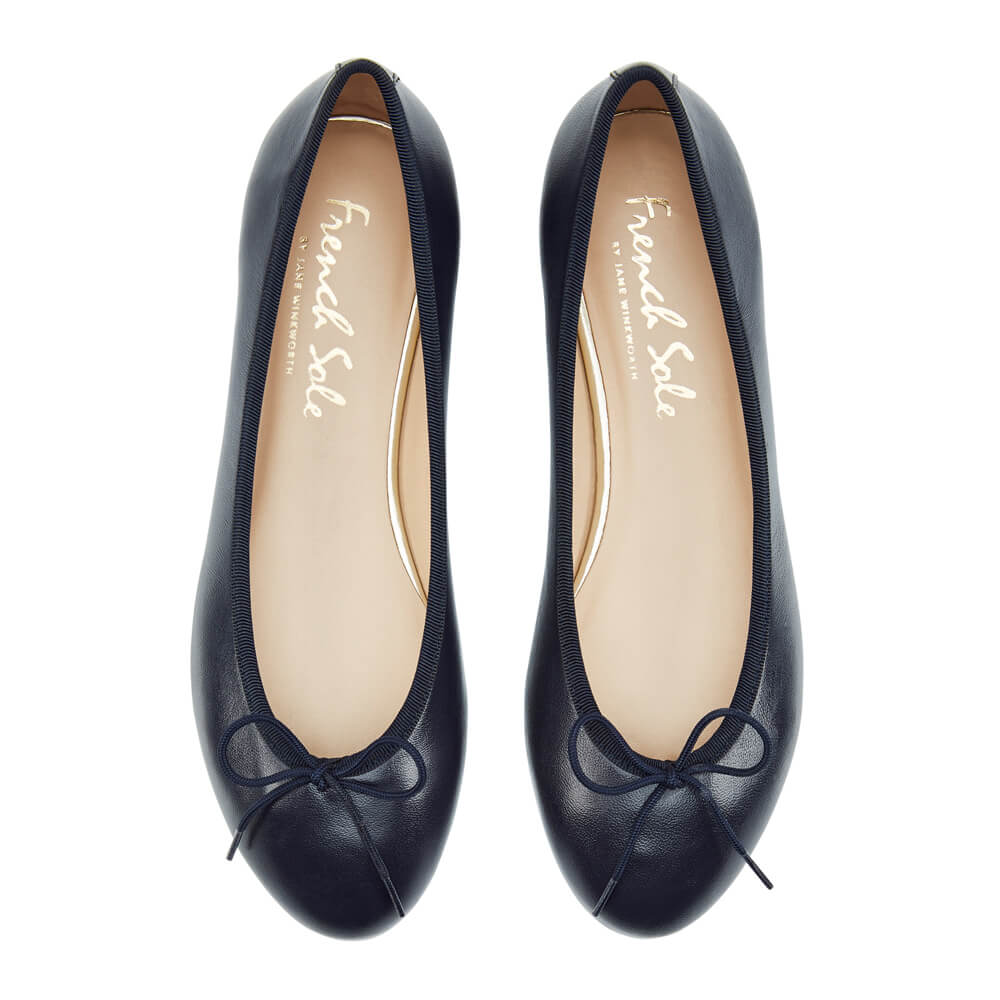 Amelie Navy Leather (AML918) – French Sole