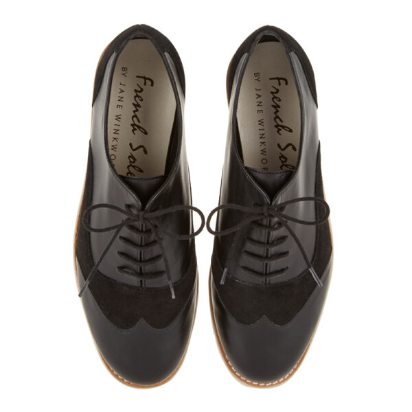 Image 3 for Brogues Black Suede And Leather (BG13)