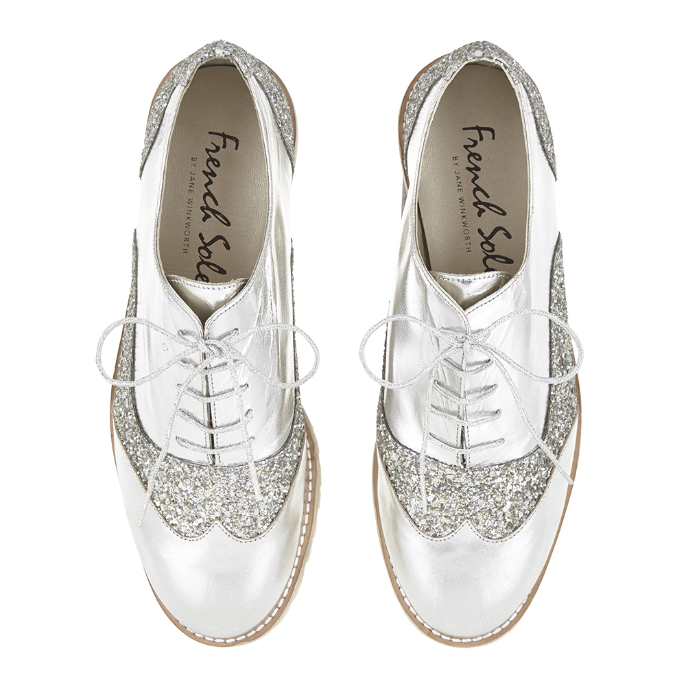 Silver platform brogues 2025