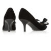 Image 4 for Brenda Heel Black Velvet Glitter Bow (BMH02)