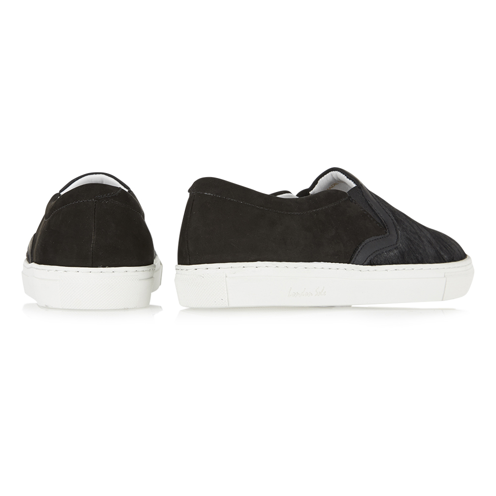 Board Walker Black Pony Hair Black Suede BW06 French Sole