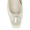 Image 2 for Carla Heel White Leather With Metal Trim (CAR06)
