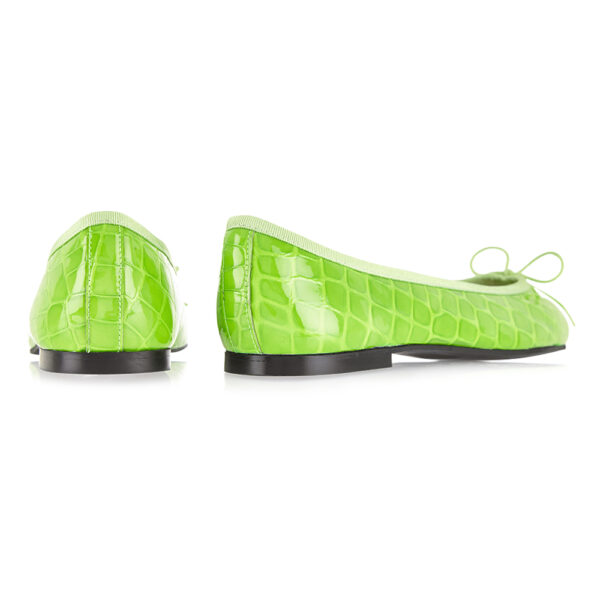 Image 4 for Henrietta Lime Green Patent Crocodile (HE1052)