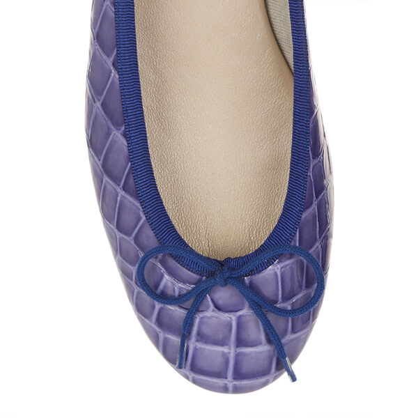 Image 2 for Henrietta Blue Patent Crocodile Effect (HE721)