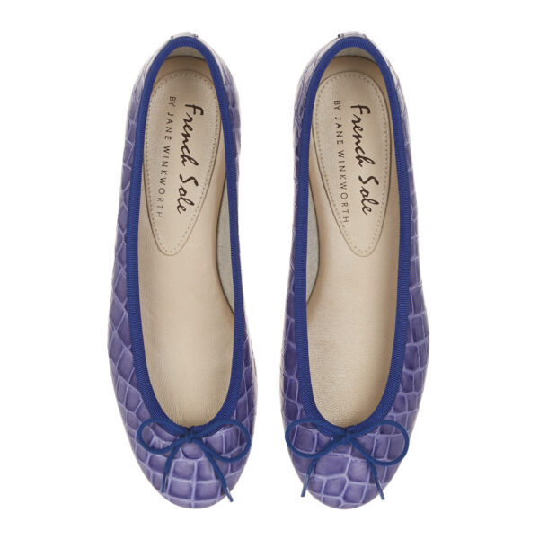 Image 3 for Henrietta Blue Patent Crocodile Effect (HE721)