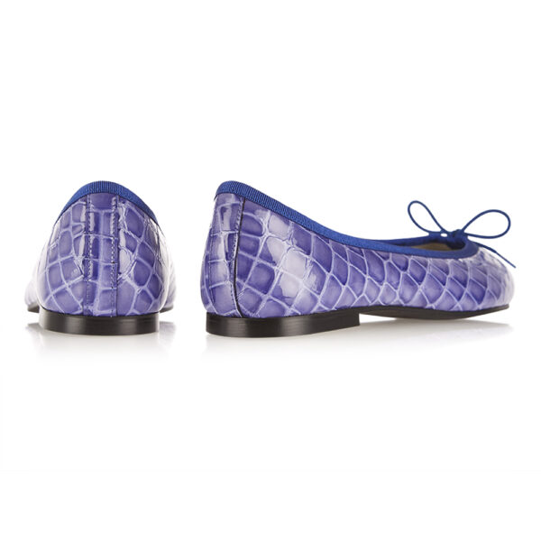 Image 4 for Henrietta Blue Patent Crocodile Effect (HE721)