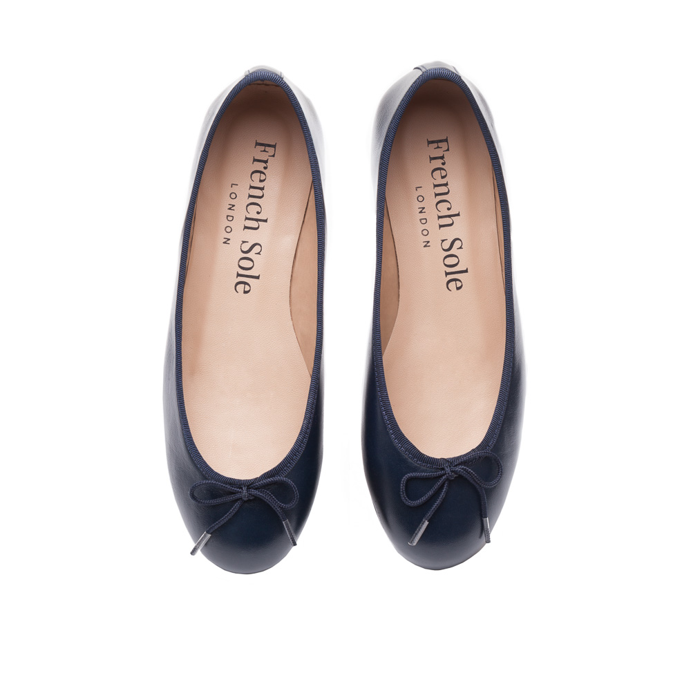 Henrietta Navy Leather (HE918) | French Sole