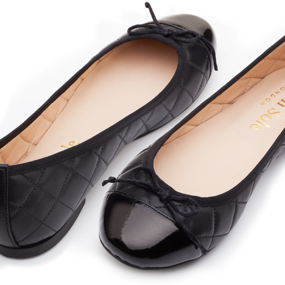 Lola Black Quilted Leather (LAQ05) – French Sole