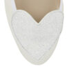 Image 2 for Love Heart Ivory Satin And Glitter (LH29)