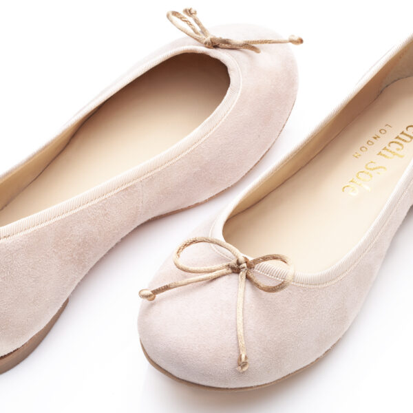 Pink suede deals ballet flats