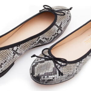 Image 3 for Lola Stone Grey Leather Snake (LOL07)