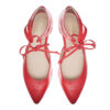 Image 4 for Penelope Ankle Tie Red Napa Leather (PAT02)