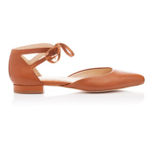 Image 2 for Penelope Ankle Tie Tan Leather (PAT03)