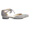 Image 1 for Penelope Ankle Tie Grey Leather (PAT04)