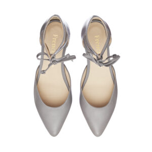 Image 3 for Penelope Ankle Tie Grey Leather (PAT04)