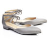 Image 4 for Penelope Ankle Tie Grey Leather (PAT04)