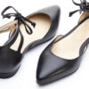 Image 2 for Penelope Ankle Tie Black Leather (PAT05)