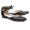 Image 4 for Penelope Ankle Tie Black Leather (PAT05)