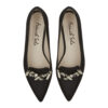 Image 3 for Penelope Black Suede With Metal Trim (PENL04)