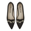 Image 3 for Penelope Black Suede With Metal Trim (PENL04)