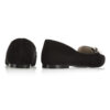 Image 4 for Penelope Black Suede With Metal Trim (PENL04)