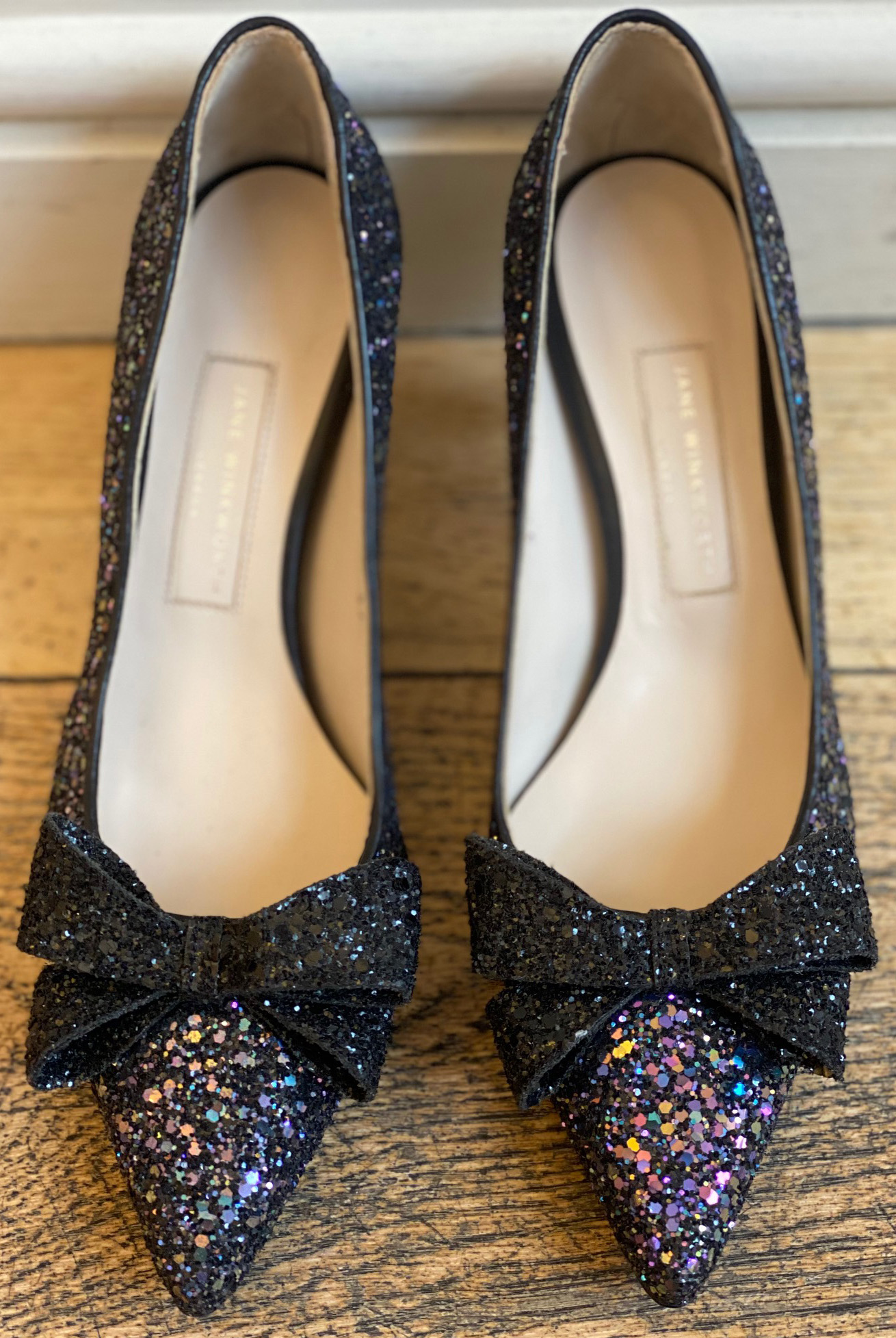 Black online shimmer heels