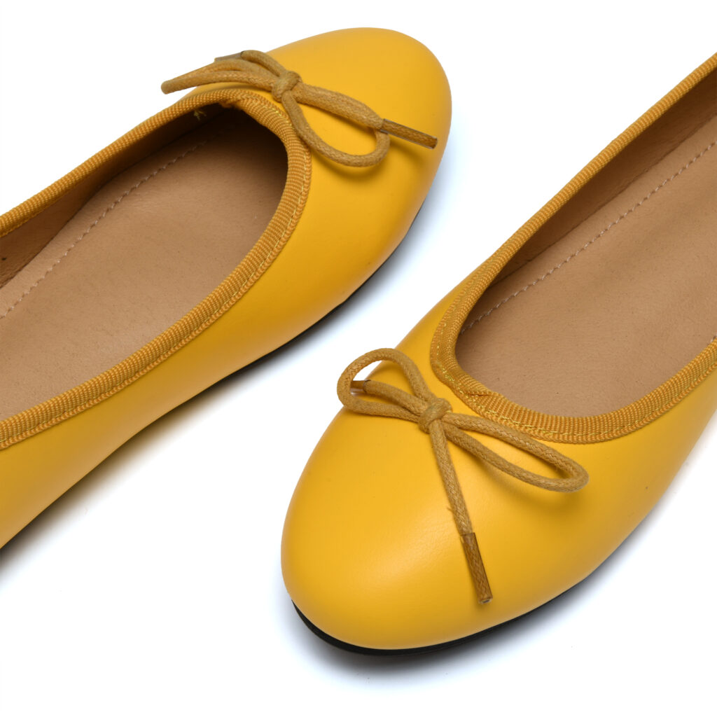 Amelie Yellow Leather (AML258) French Sole