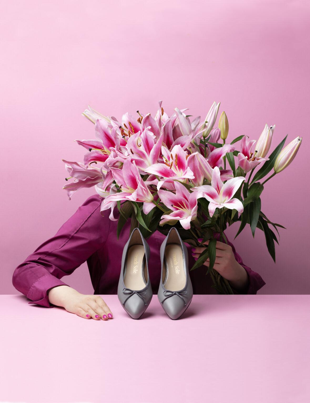 Penelope Grey Leather (EN300) French Sole